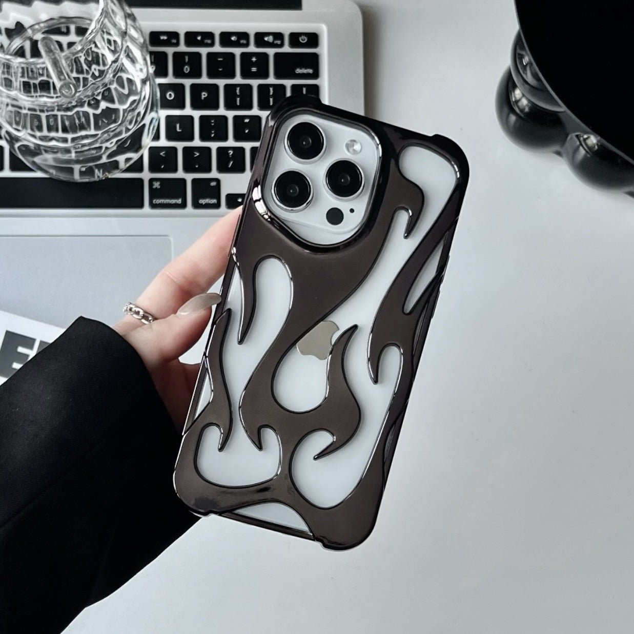 Electroplating Hollow Heat Dissipation Phone Case Flame Pattern High - grade Soft Shell - NeoTech
