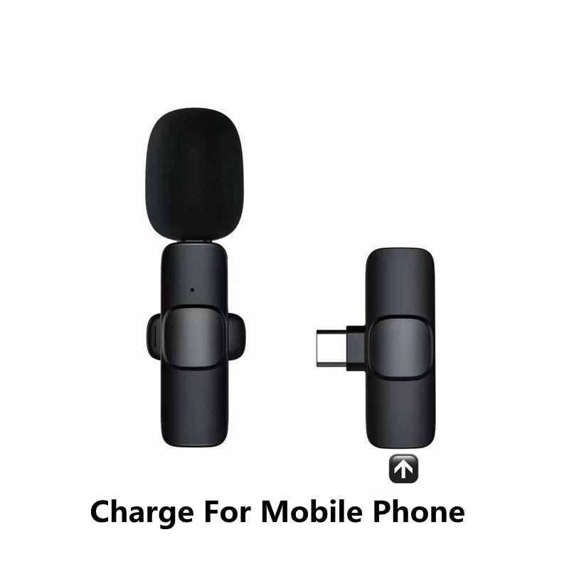 Wireless Lavalier Microphone Portable Audio Video Recording Mini Mic For I Phone Android Long Battery Life Live Broadcast Gaming - NeoTech