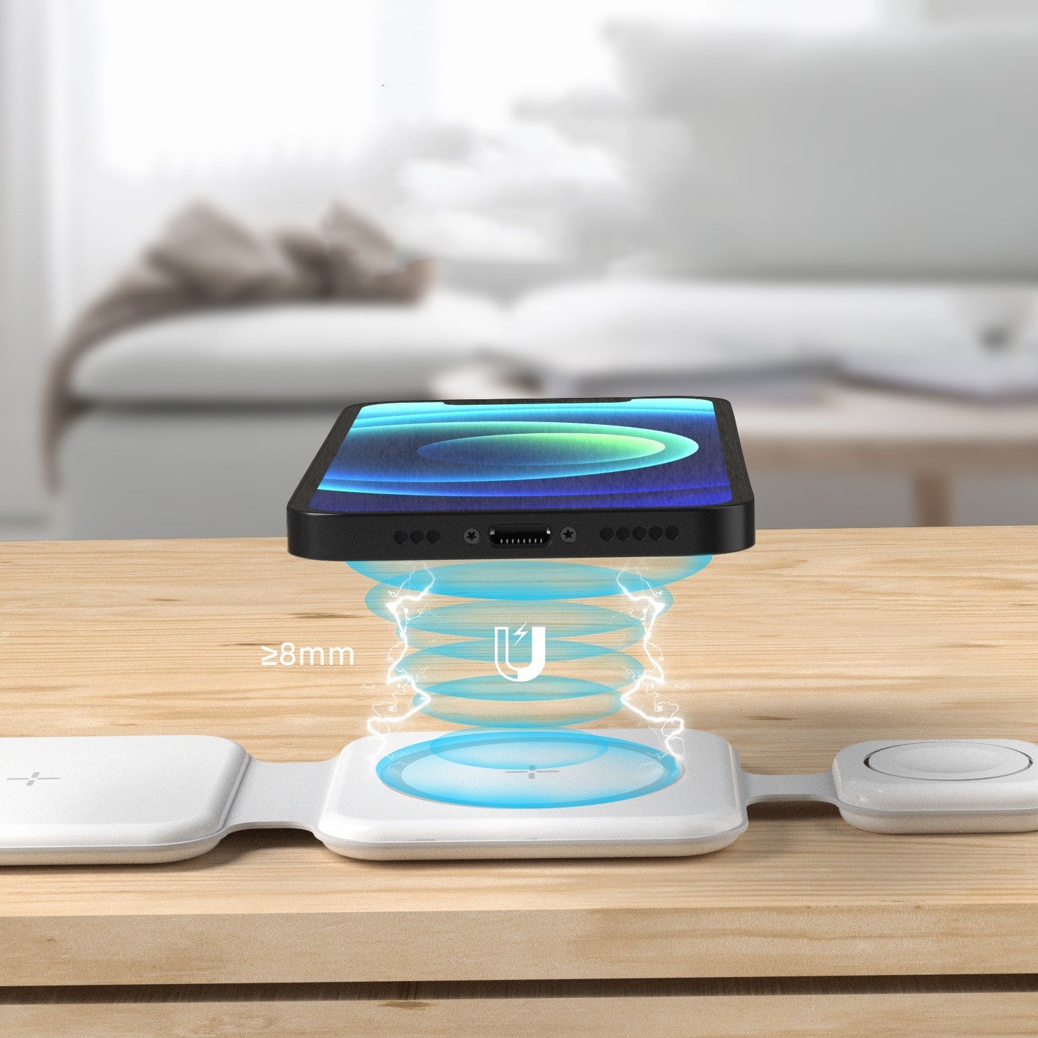 3 In 1 Magnetic Foldable Wireless Charger Charging Station Multi - device Folding Cell Phone Wireless Charger Gadgets - NeoTech