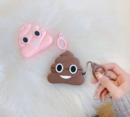 Compatible with Apple, Poop Pattern Soft Silicone Protective AirPods Cover - NeoTech