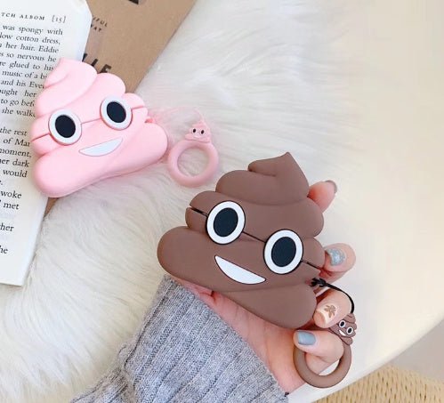 Compatible with Apple, Poop Pattern Soft Silicone Protective AirPods Cover - NeoTech
