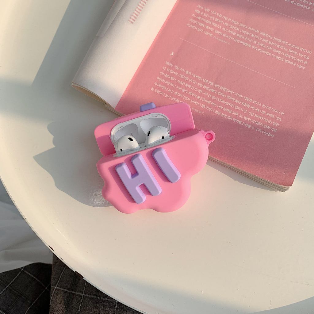 AirPod 2 Case 3D HI BYE Cloud Letter Cartoon Soft Silicone Wireless Earphone Cases For Airpods Case Cute Cover - NeoTech