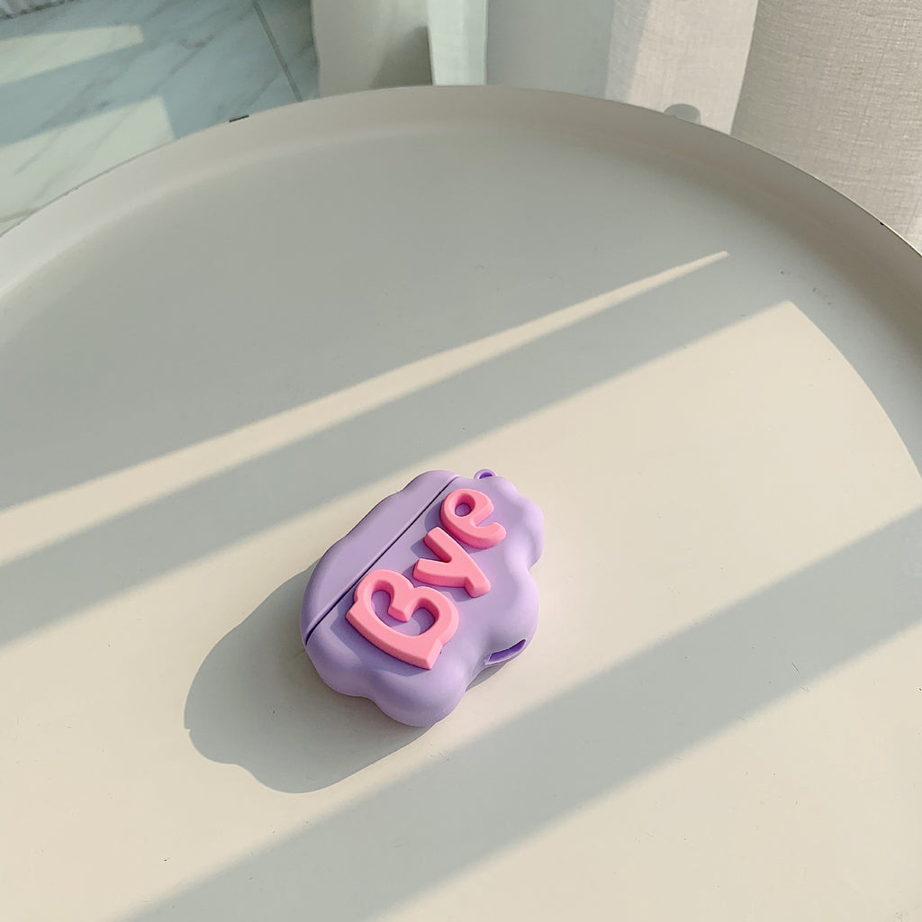 AirPod 2 Case 3D HI BYE Cloud Letter Cartoon Soft Silicone Wireless Earphone Cases For Airpods Case Cute Cover - NeoTech