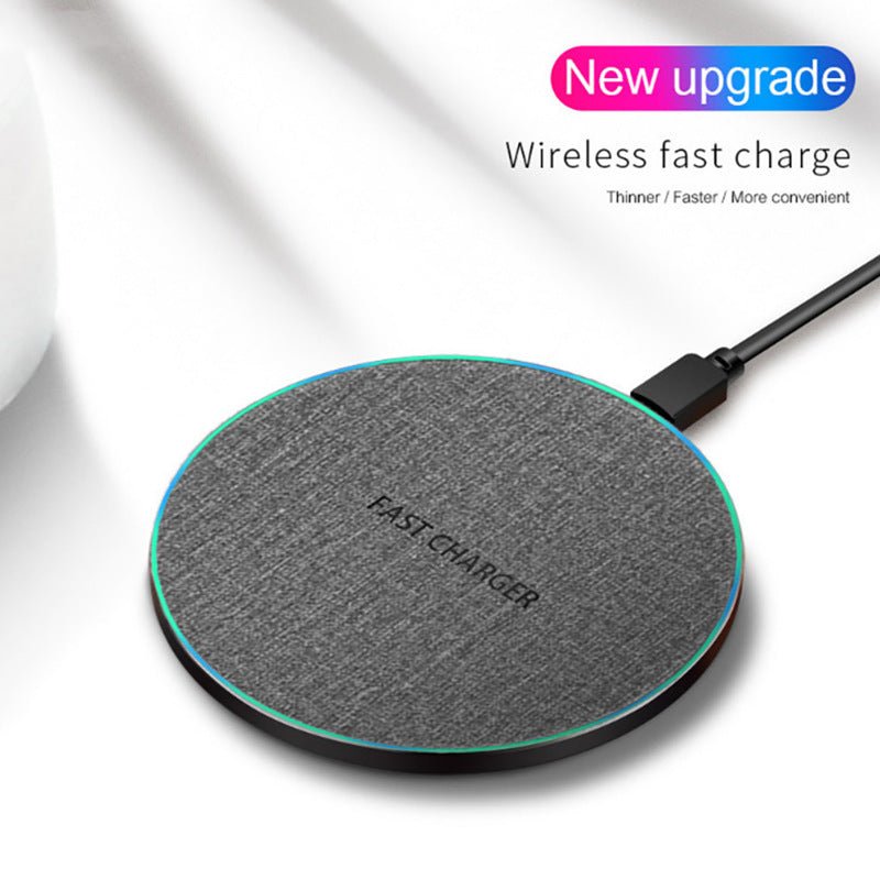 Qi Standard Ultra - Thin Fabric Aluminum Alloy Fast Charge Wireless Charger 15W Fast Charge Fast Charger Disc Wireless Charger - NeoTech