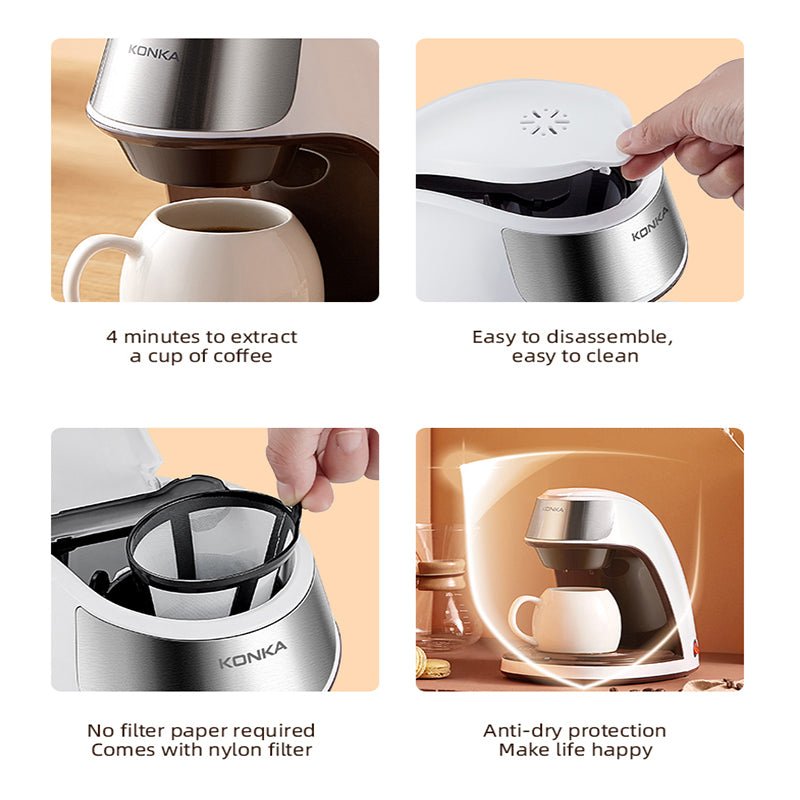 New Coffee Machine Fully Automatic Home Office Mini American Small Portable Coffee Maker - NeoTech