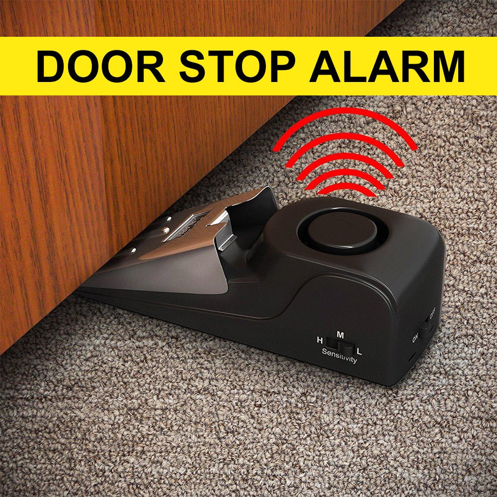 Electronic Burglar Alarm Intelligent Home Security Wedge Door Stop Alarm System Device Hotel Intruder Alert Detection - NeoTech