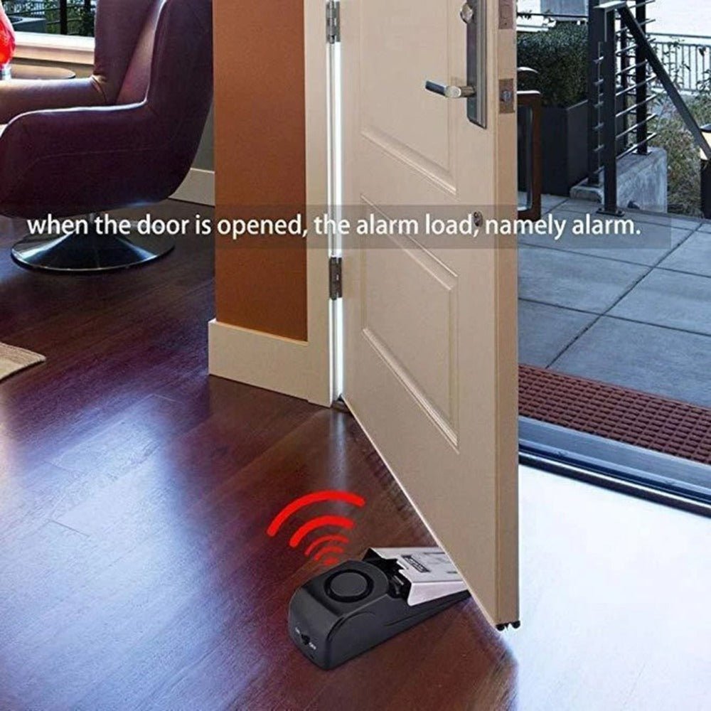 Electronic Burglar Alarm Intelligent Home Security Wedge Door Stop Alarm System Device Hotel Intruder Alert Detection - NeoTech