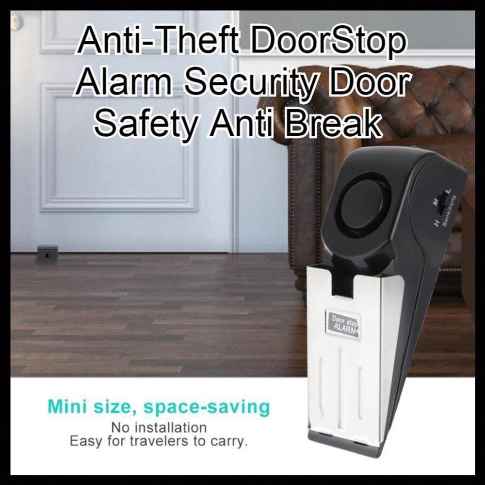 Electronic Burglar Alarm Intelligent Home Security Wedge Door Stop Alarm System Device Hotel Intruder Alert Detection - NeoTech