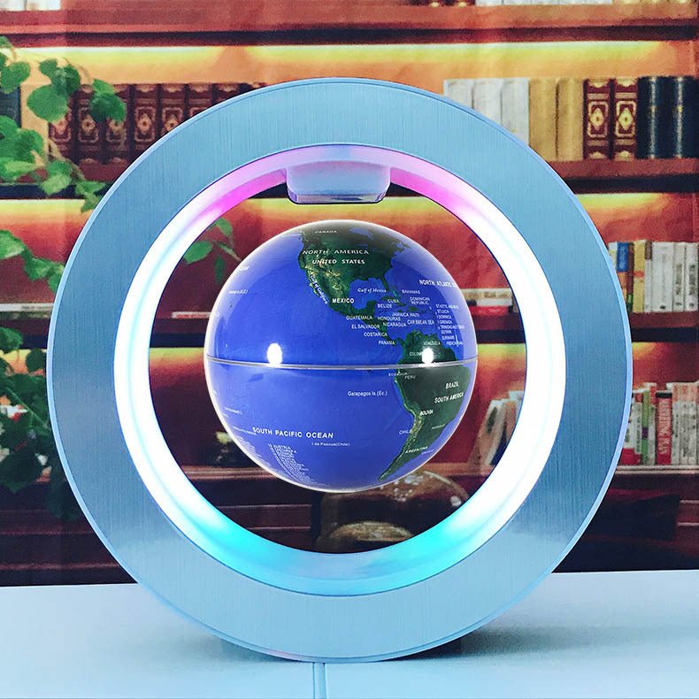Round LED World Map Floating Globe Magnetic Levitation Light Anti Gravity Magic - NeoTech
