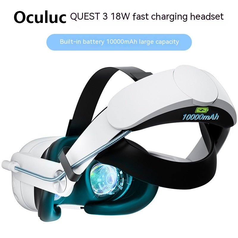 Oculus Quest3 Head Wear 18W Fast Charge VR Glasses Meta Headband Accessories 10000mAh Large Capacity - NeoTech