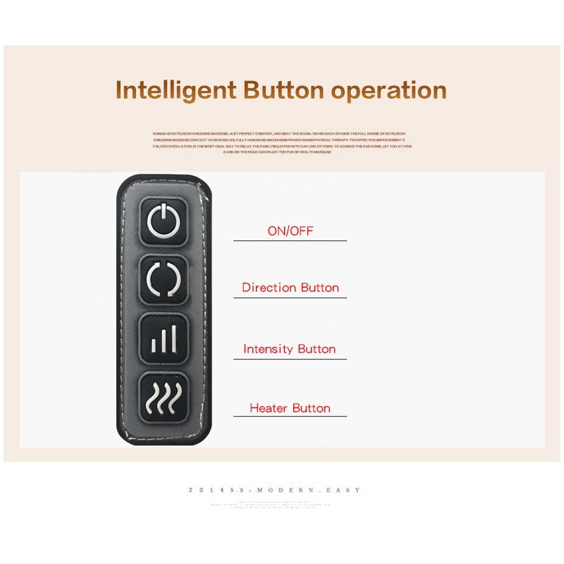 Car U Shape Electrical Shiatsu Back Neck Shoulder Body Massager Infrared Heated Kneading Car Home Massager - NeoTech