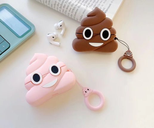 Compatible with Apple, Poop Pattern Soft Silicone Protective AirPods Cover - NeoTech