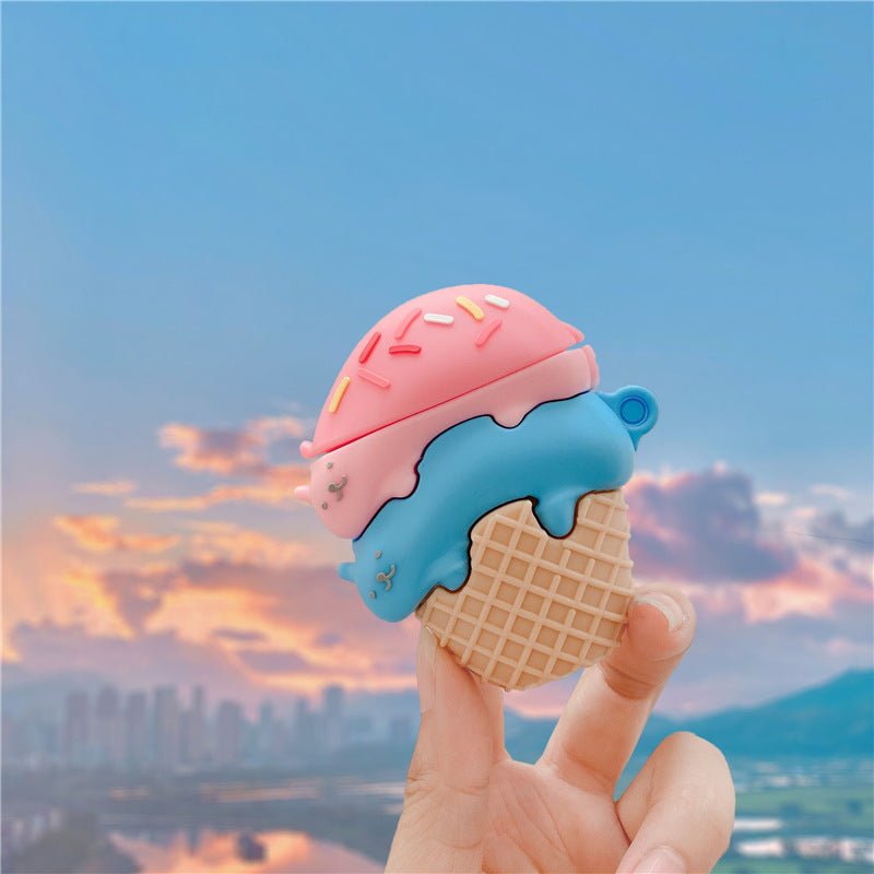 Compatible with Apple, Cute Stereo Cat Ice Cream Wireless Earphone Protective Cover - NeoTech
