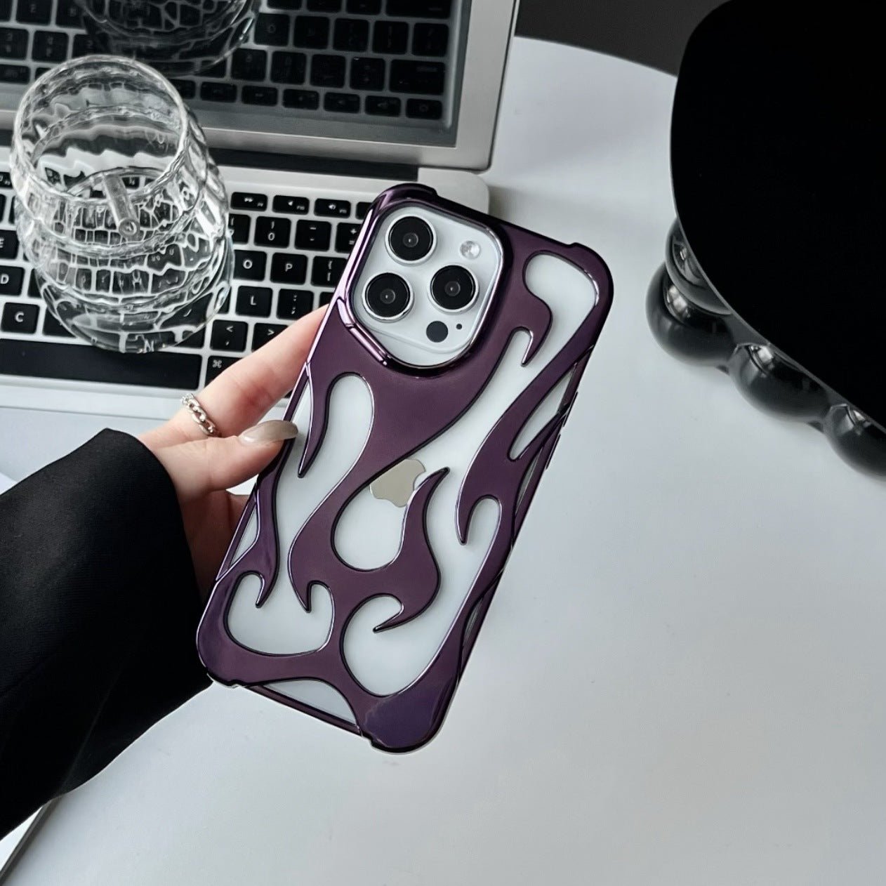 Electroplating Hollow Heat Dissipation Phone Case Flame Pattern High - grade Soft Shell - NeoTech