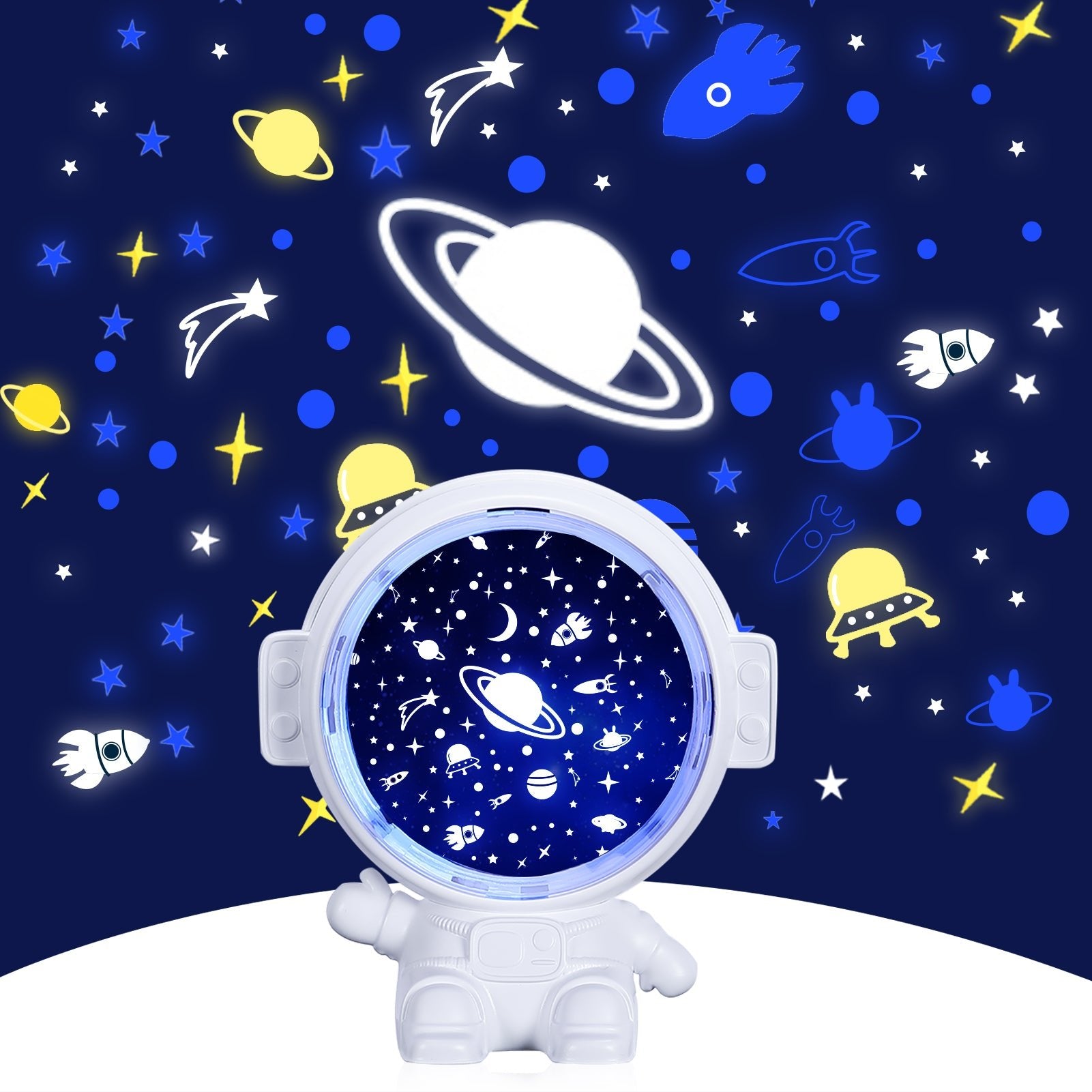Galaxy Star Projector Starry Sky Night Light Astronaut Lamp Room Decr Gift Child Kids Baby Christmas Spaceman Projection - NeoTech