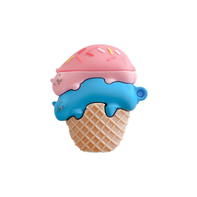 Compatible with Apple, Cute Stereo Cat Ice Cream Wireless Earphone Protective Cover - NeoTech