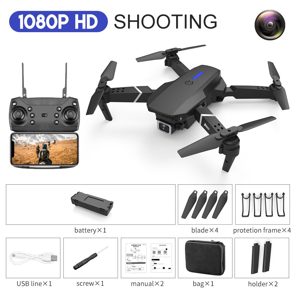 E88 Drone Aerial Photography HD 4K Dual Camera Remote Control Airplane Toy - NeoTech