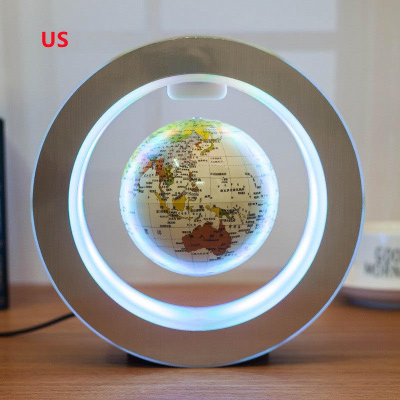 Round LED World Map Floating Globe Magnetic Levitation Light Anti Gravity Magic - NeoTech