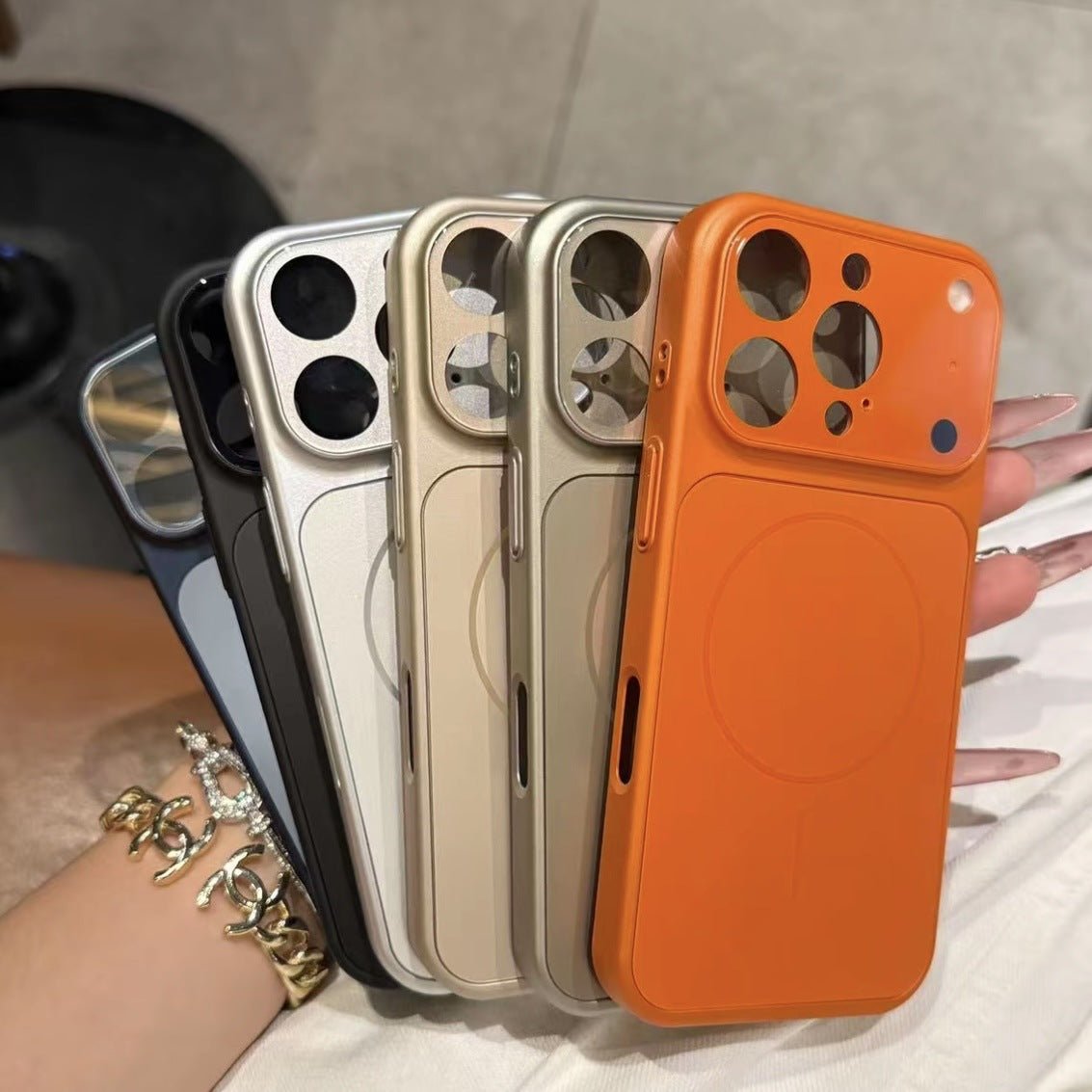 Solid Color All - inclusive Magnetic Phone Case Nano Frosted Glass For Magsafe Phone Case For I Phone 17 Air 16 15 14 13 Pro Max Magnetic Wireless Charge Armor Cover - NeoTech