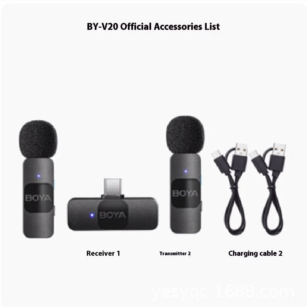 Wireless Microphone Collar Clip Mobile Live Shooting Video Recording Radio - NeoTech
