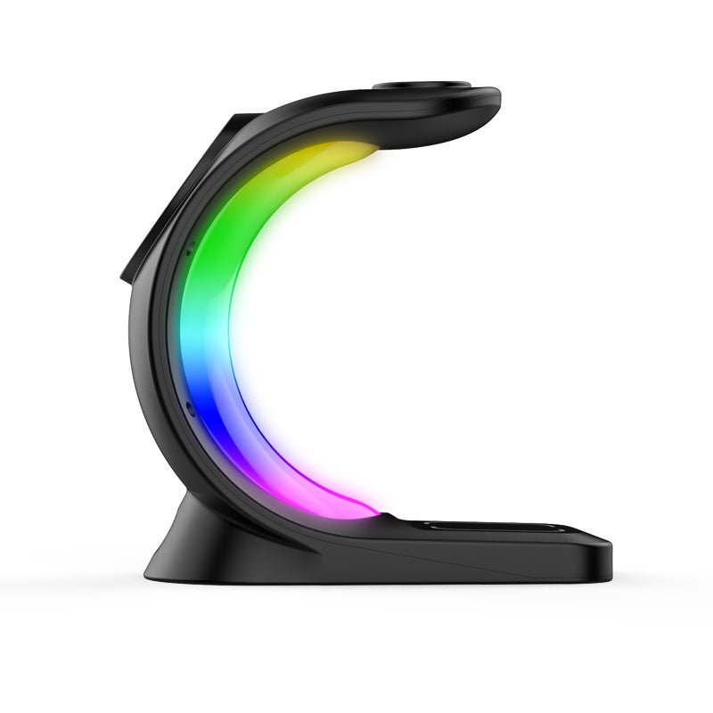 4 In 1 Magnetic Wireless Charger Fast Charging For Smart Phone Atmosphere Light Charging Station For Airpods Pro I - phone Watch - NeoTech