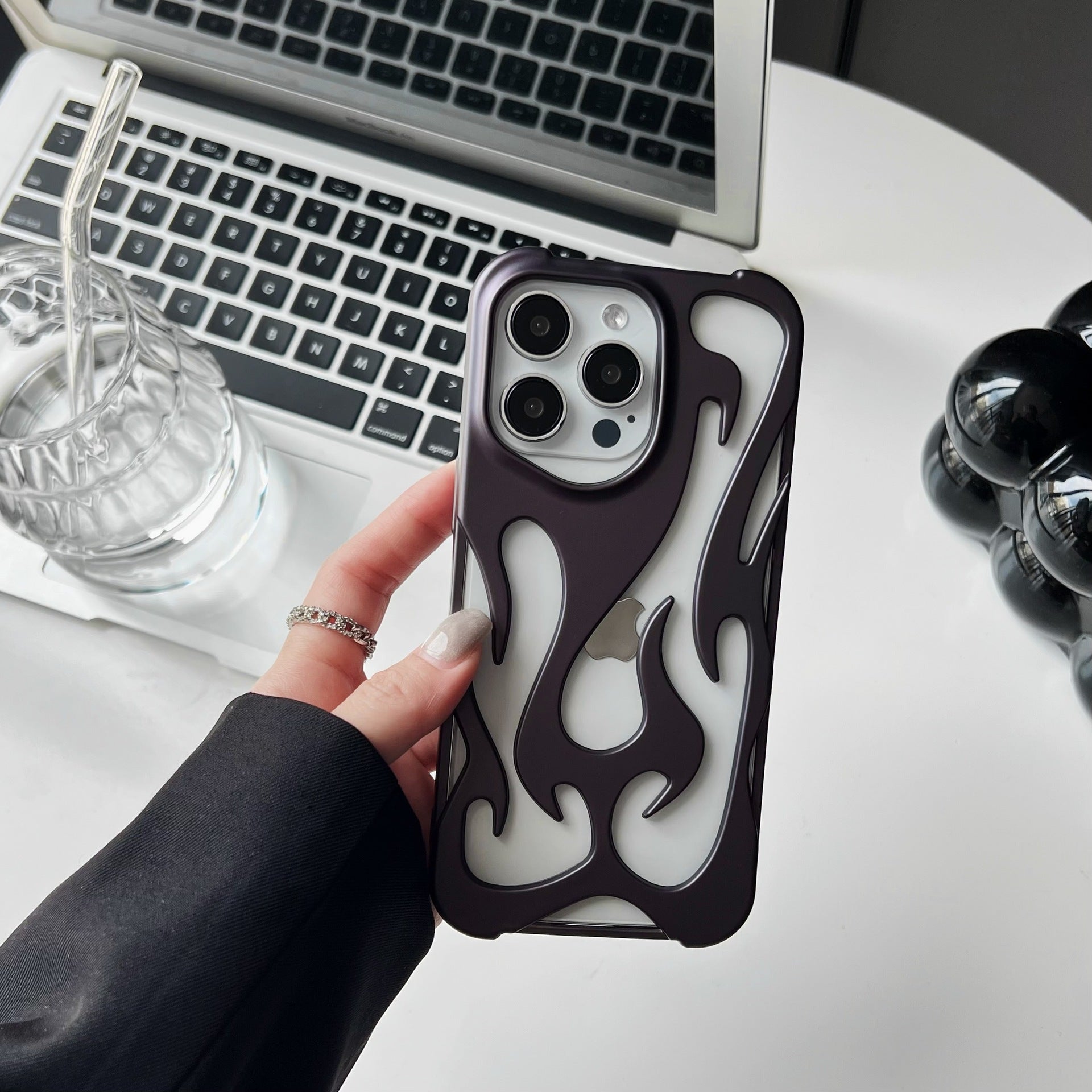 Electroplating Hollow Heat Dissipation Phone Case Flame Pattern High - grade Soft Shell - NeoTech