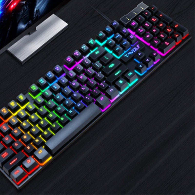 Gaming Usb Luminous Wired Keyboard Floating Manipulator - NeoTech