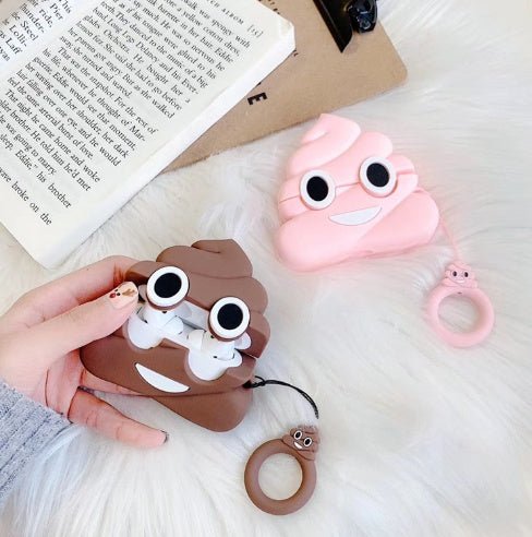 Compatible with Apple, Poop Pattern Soft Silicone Protective AirPods Cover - NeoTech