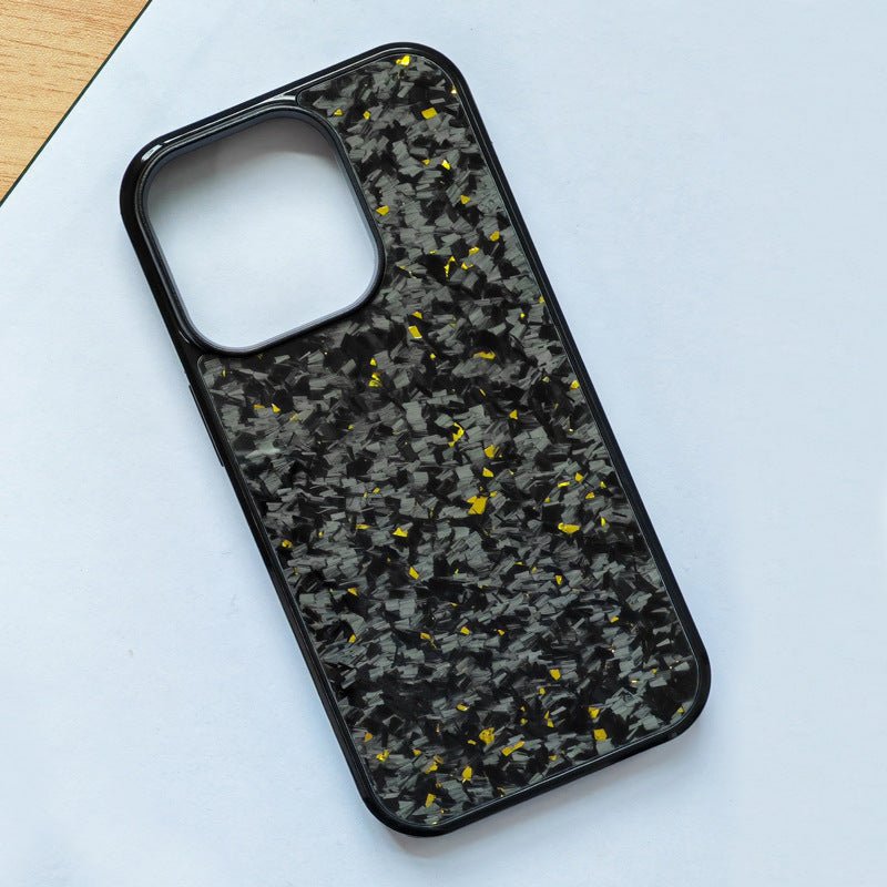 Gold Foil Carbon Fiber Forged Grain Phone Case - NeoTech