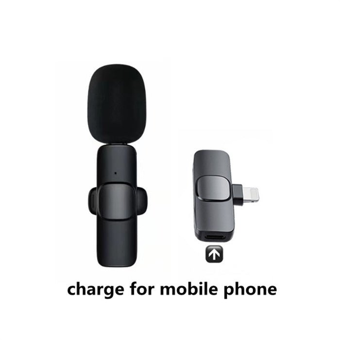 Wireless Lavalier Microphone Portable Audio Video Recording Mini Mic For I Phone Android Long Battery Life Live Broadcast Gaming - NeoTech