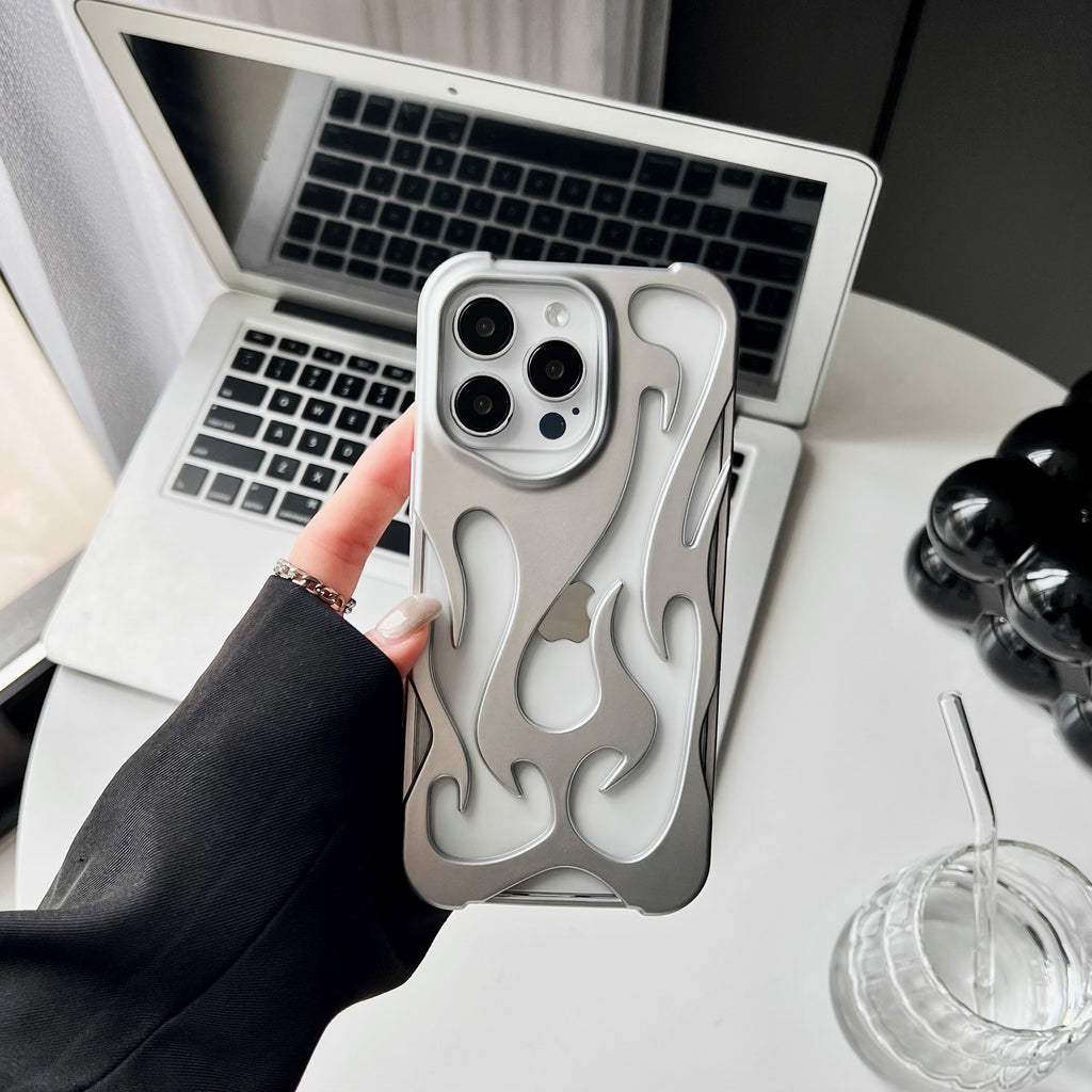 Electroplating Hollow Heat Dissipation Phone Case Flame Pattern High - grade Soft Shell - NeoTech