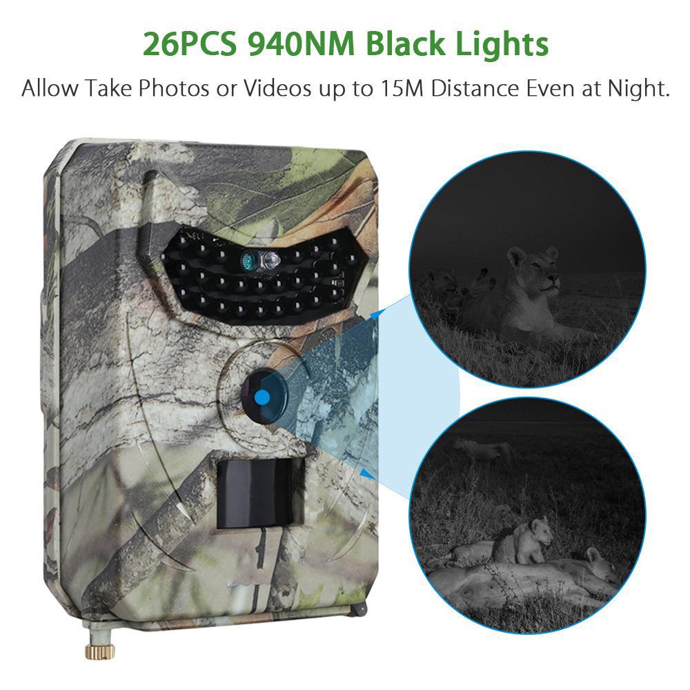 1080P Trail Camera Hunting Game Camera Outdoor Wildlife Scouting Camera PIR Sensor Infrared Night Vision - NeoTech