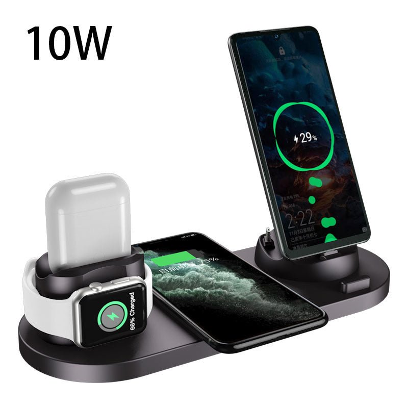 Wireless Charger For IPhone Fast Charger For Phone Fast Charging Pad For Phone Watch 6 In 1 Charging Dock Station - NeoTech