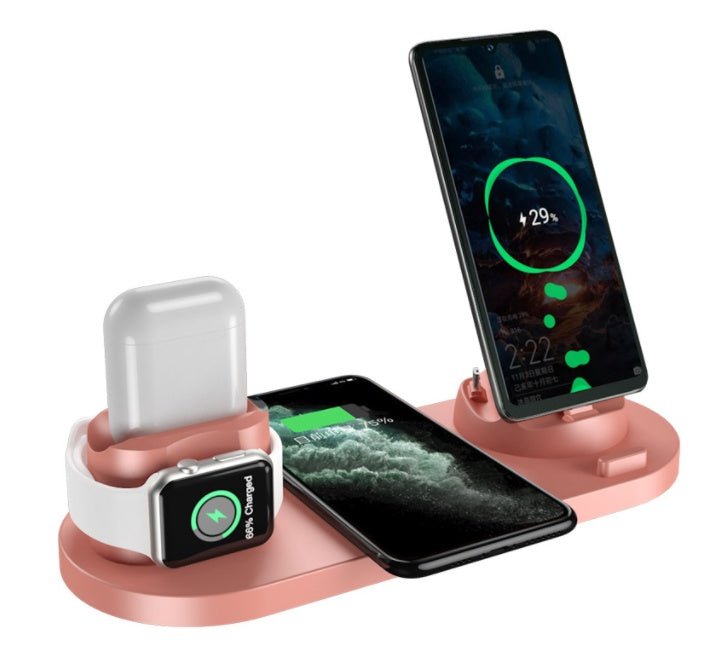 Wireless Charger For IPhone Fast Charger For Phone Fast Charging Pad For Phone Watch 6 In 1 Charging Dock Station - NeoTech