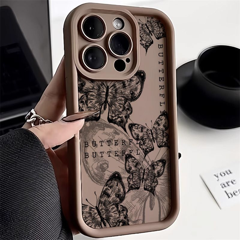 Retro Butterfly Print Drop - resistant Phone Case - NeoTech