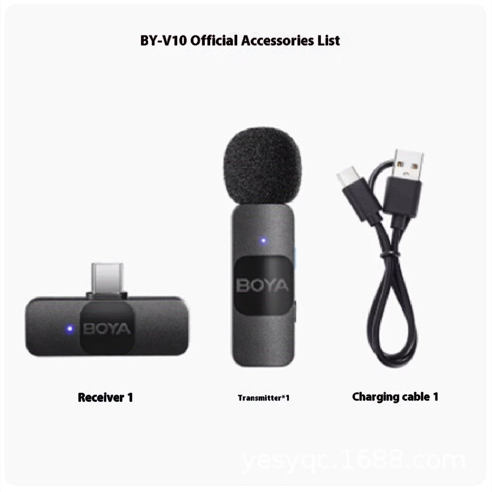 Wireless Microphone Collar Clip Mobile Live Shooting Video Recording Radio - NeoTech