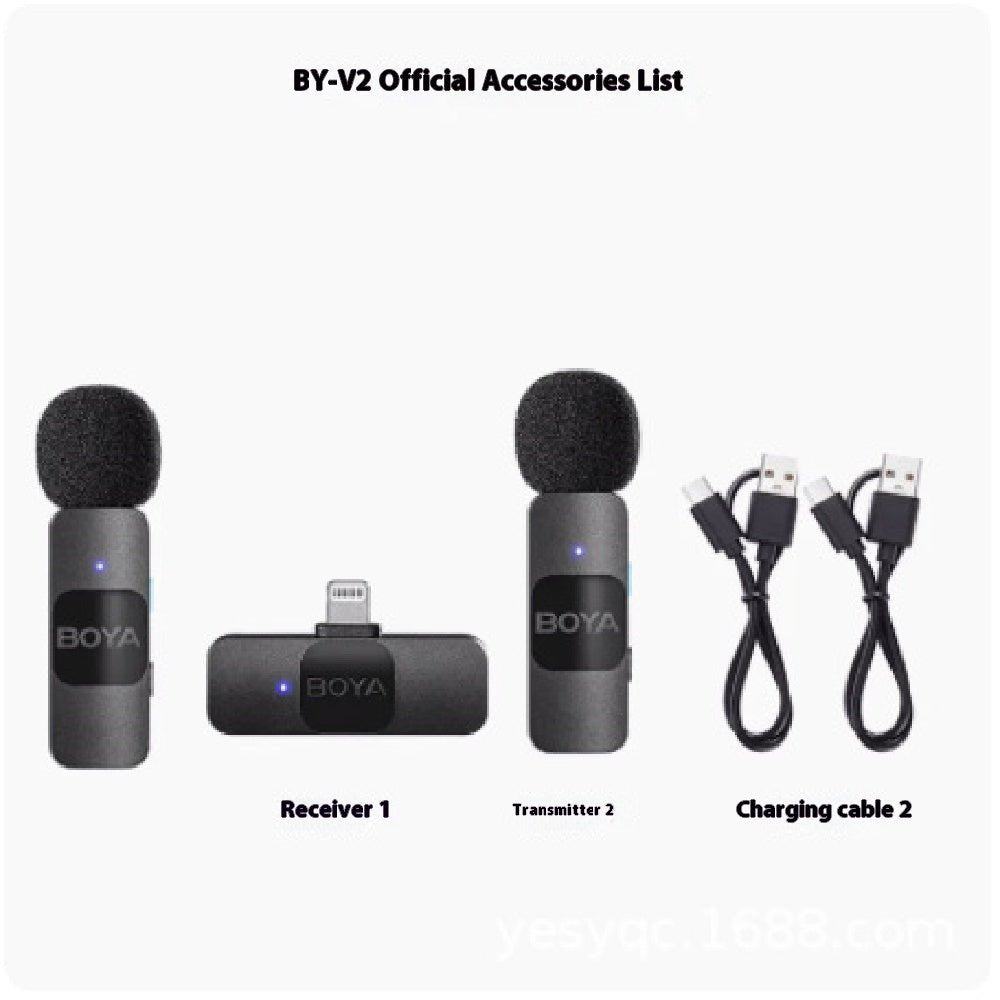 Wireless Microphone Collar Clip Mobile Live Shooting Video Recording Radio - NeoTech