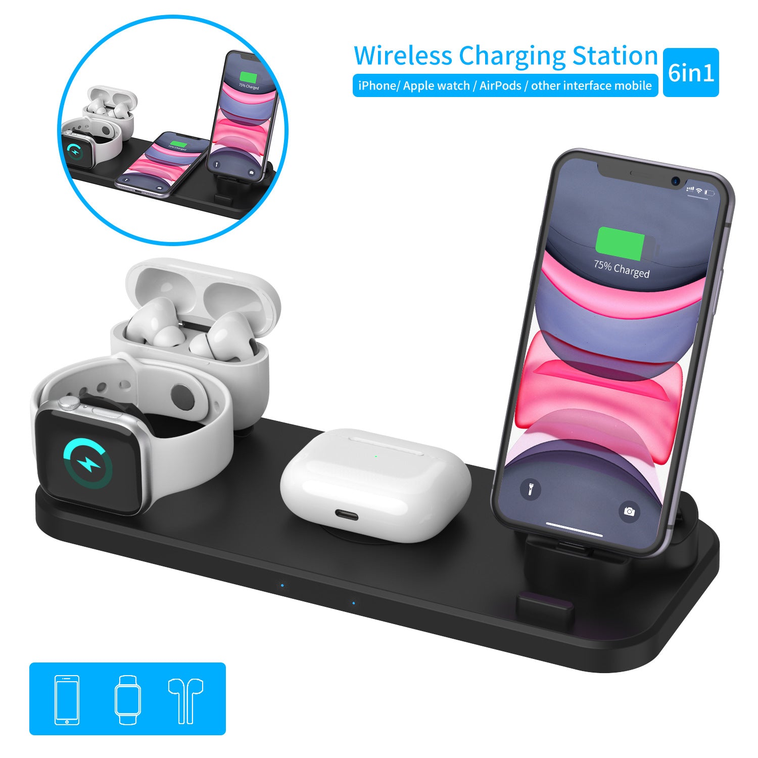 Compatible with Apple , Multifunctional wireless charger - NeoTech