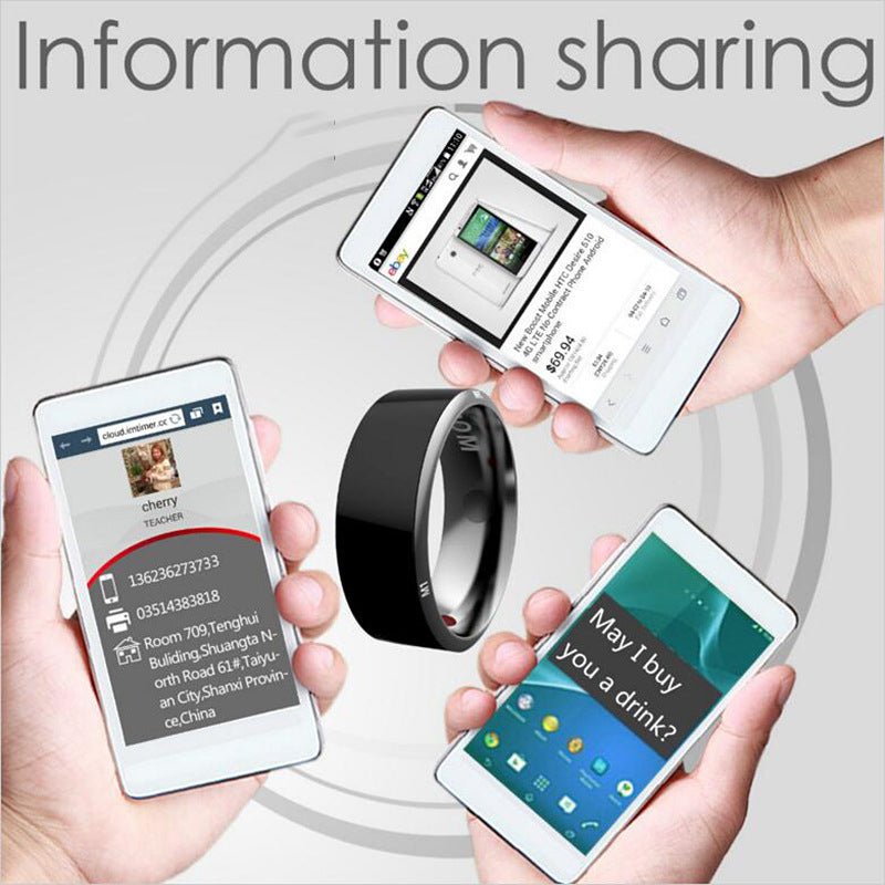 Smart Ring Wearable Device Multifunctional Black High - tech - NeoTech