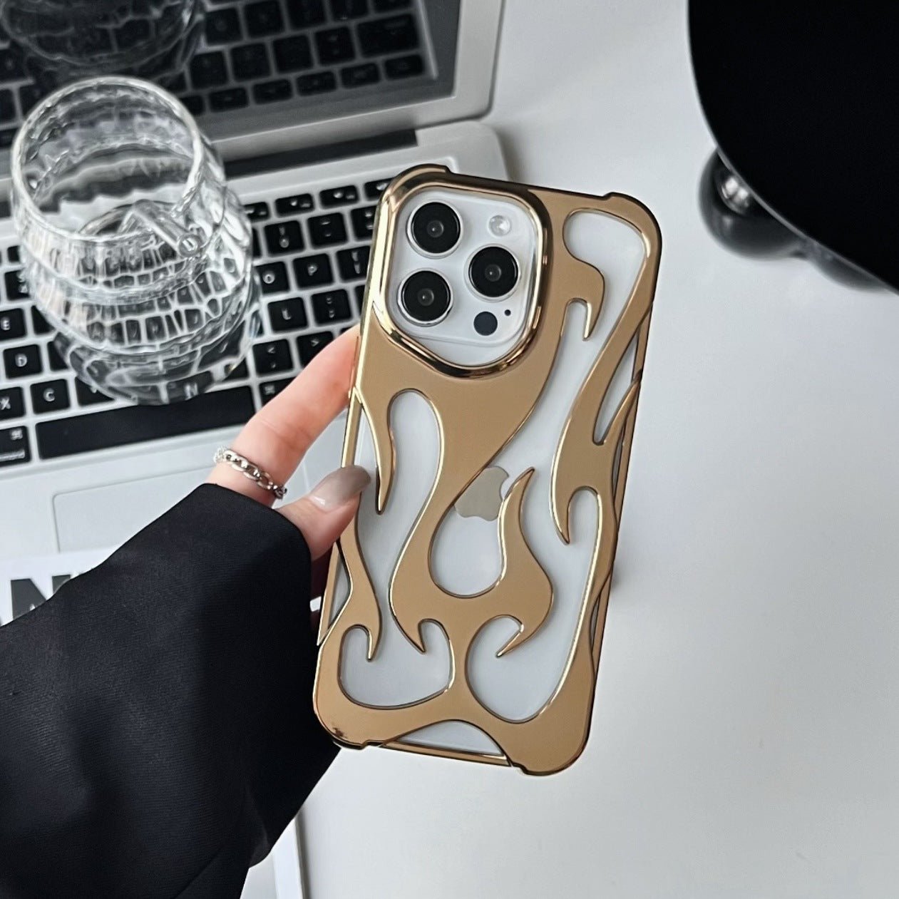 Electroplating Hollow Heat Dissipation Phone Case Flame Pattern High - grade Soft Shell - NeoTech