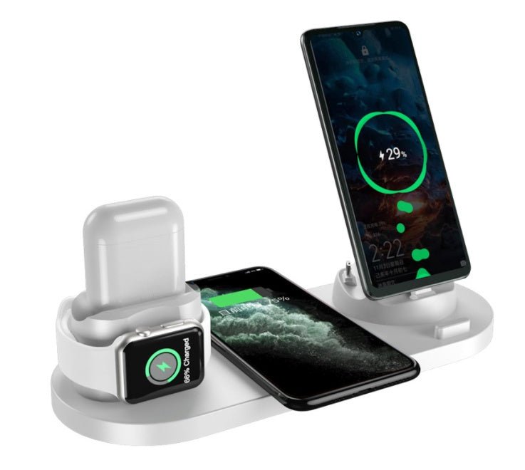 Wireless Charger For IPhone Fast Charger For Phone Fast Charging Pad For Phone Watch 6 In 1 Charging Dock Station - NeoTech