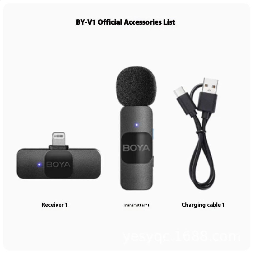 Wireless Microphone Collar Clip Mobile Live Shooting Video Recording Radio - NeoTech