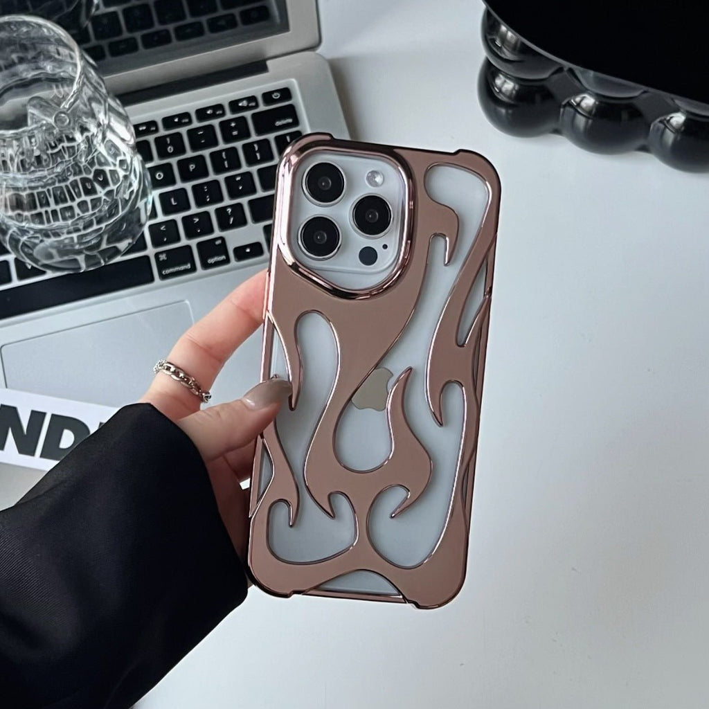 Electroplating Hollow Heat Dissipation Phone Case Flame Pattern High - grade Soft Shell - NeoTech