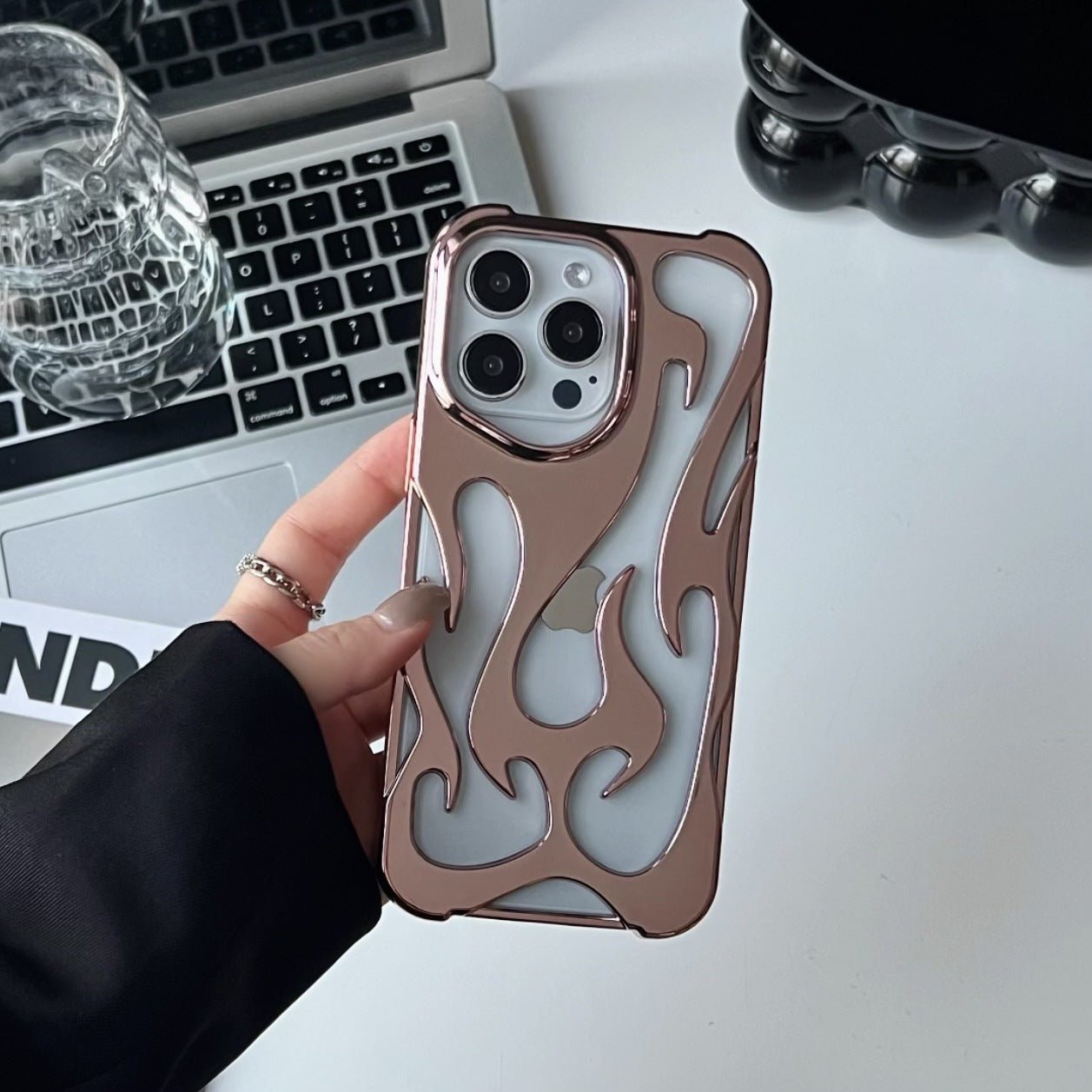 Electroplating Hollow Heat Dissipation Phone Case Flame Pattern High - grade Soft Shell - NeoTech
