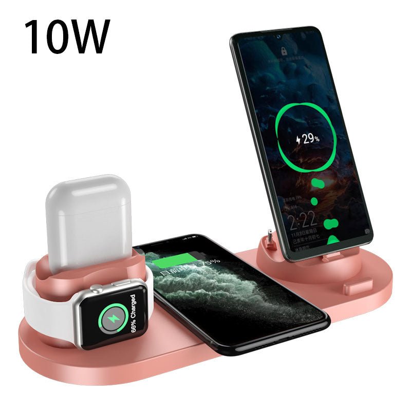 Wireless Charger For IPhone Fast Charger For Phone Fast Charging Pad For Phone Watch 6 In 1 Charging Dock Station - NeoTech