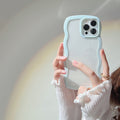 Wave Border Mobile Phone Case Solid Color Simple Candy Color - NeoTech