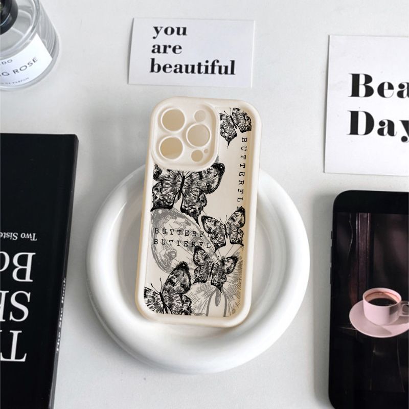 Retro Butterfly Print Drop - resistant Phone Case - NeoTech