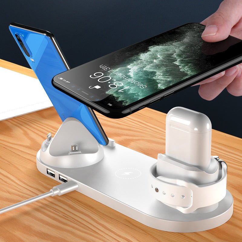 Wireless Charger For IPhone Fast Charger For Phone Fast Charging Pad For Phone Watch 6 In 1 Charging Dock Station - NeoTech