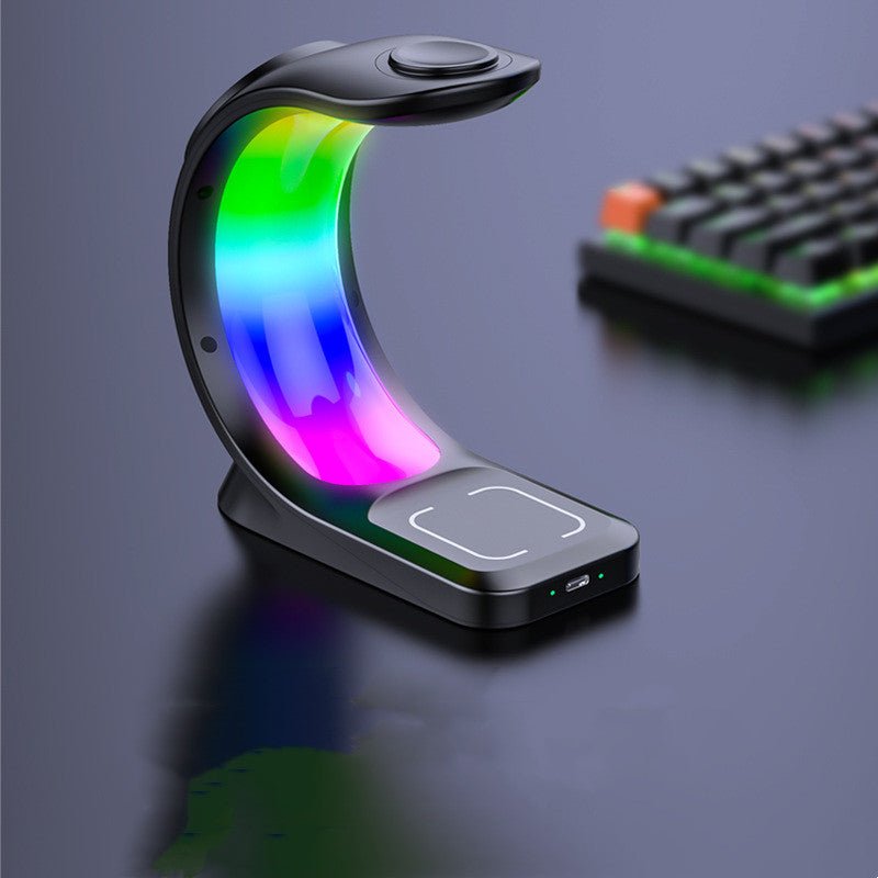 4 In 1 Magnetic Wireless Charger Fast Charging For Smart Phone Atmosphere Light Charging Station For Airpods Pro I - phone Watch - NeoTech