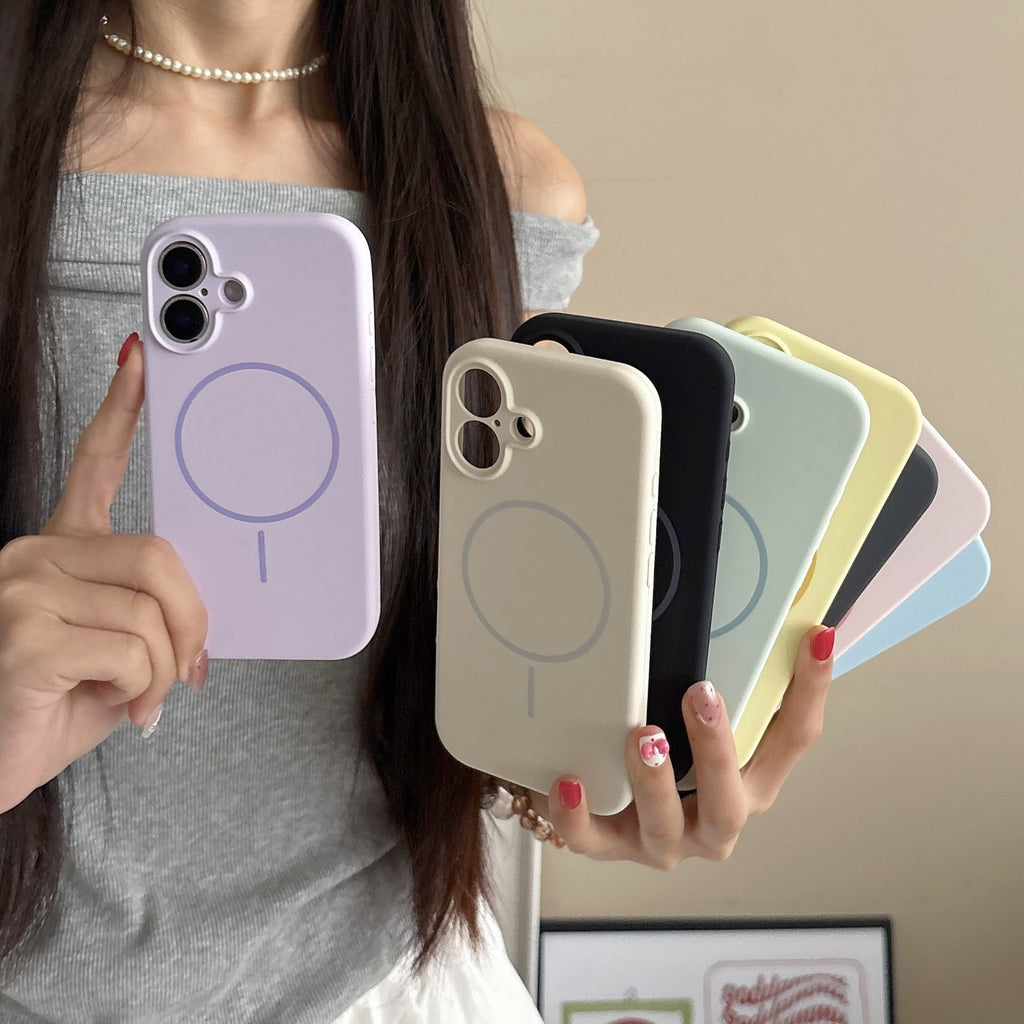 Applicable To 17 Fine Circle Magnetic Phone Case Liquid Silicone - NeoTech